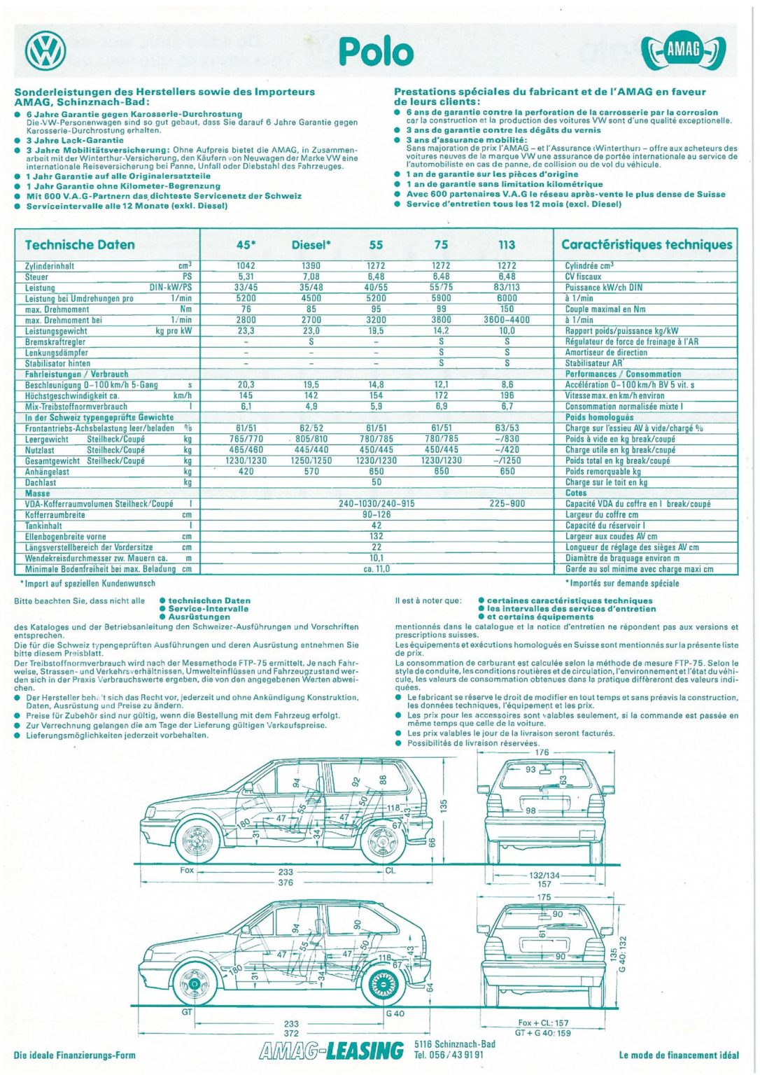 Polo G40 Fiche Technique