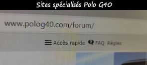 Photo / Menu vers listing de fournisseurs de pièces détachées spéfifiquespour Polo G40