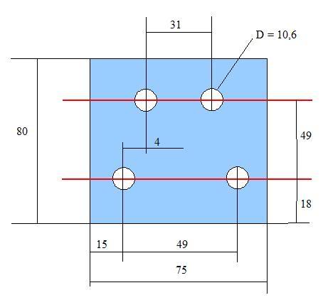 Plan d'une cale d'élargissement