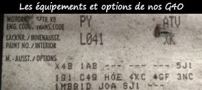 Photo / menu vers l'article sur le décryptage des codes options de l'étiquette d'une Polo G40