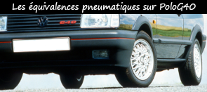 Photo / menu vers l'article sur les montes pneus équivalente pour Polo G40